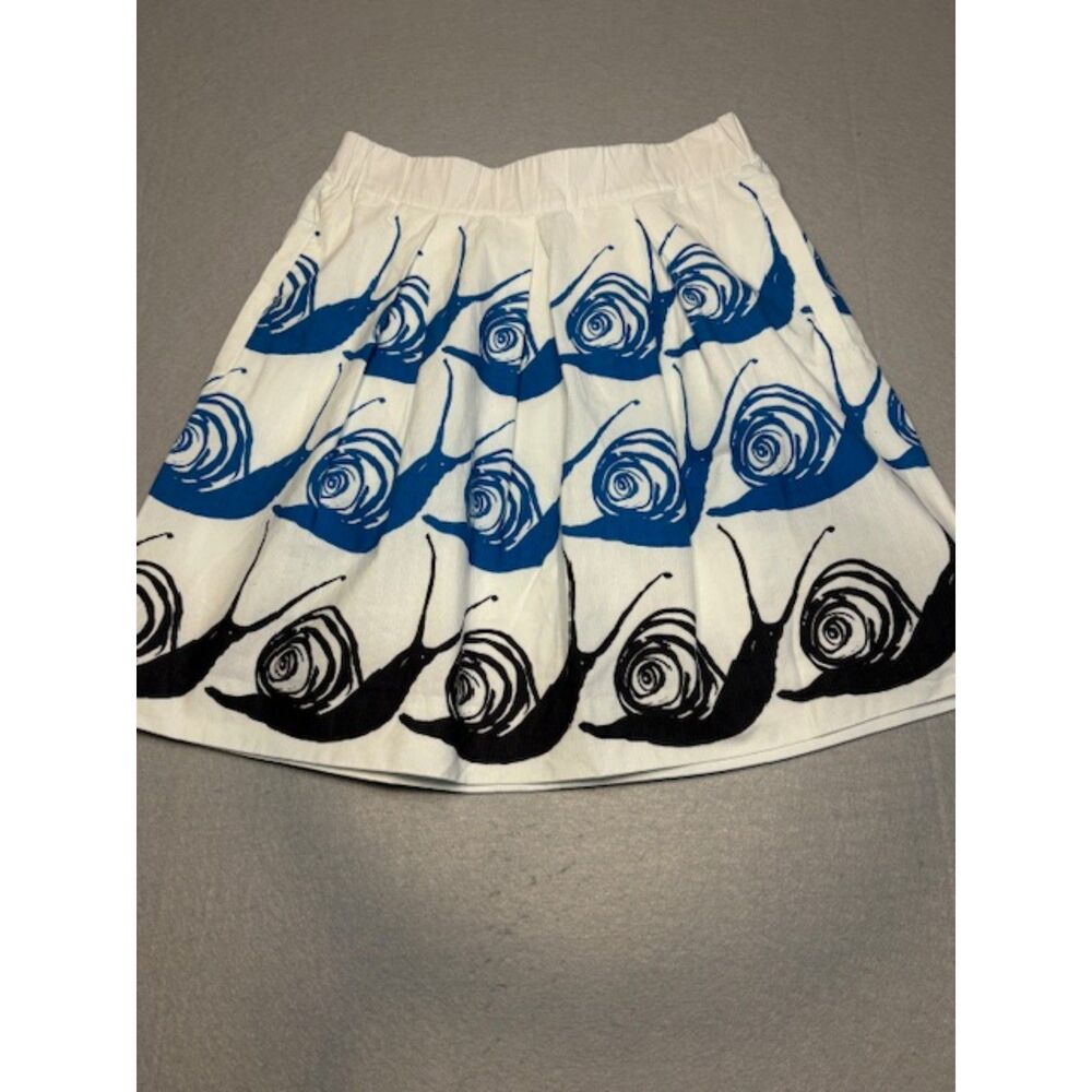 Anthropologie Maeve Swirled Snail A Line Skirt Sz Small Elastic Waistband Lined